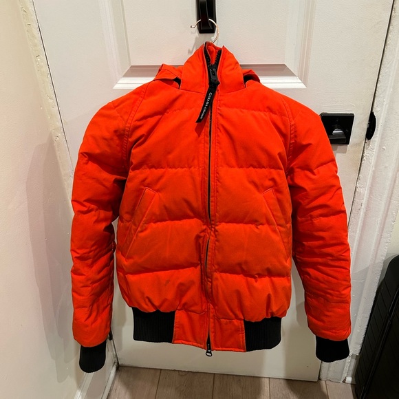 Canada Goose Orange Winter Bomber Jacket XS